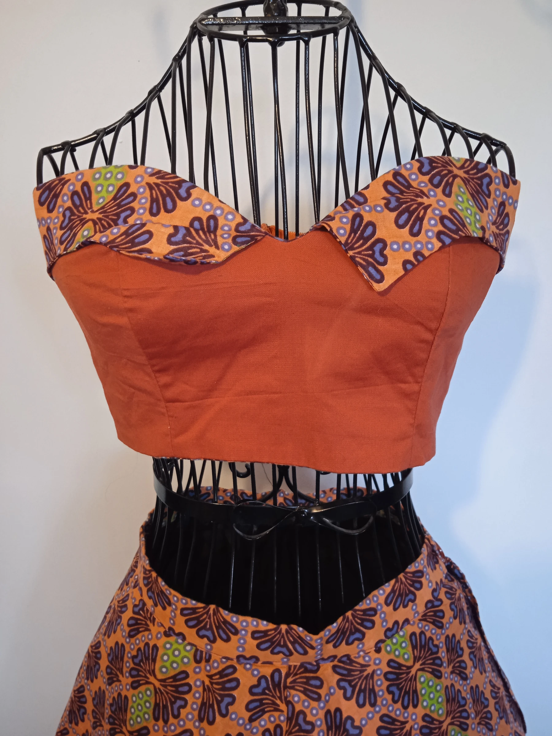 Handmade very colorful bustier and skirt set Size 36 – photo 2